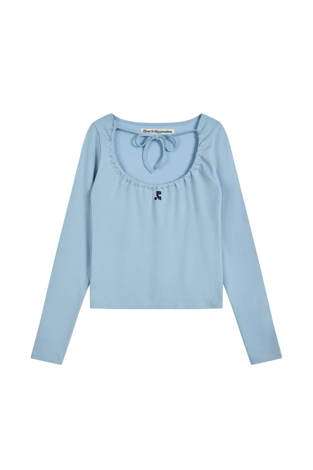 TIE LONG SLEEVE TOP - SKY BLUE