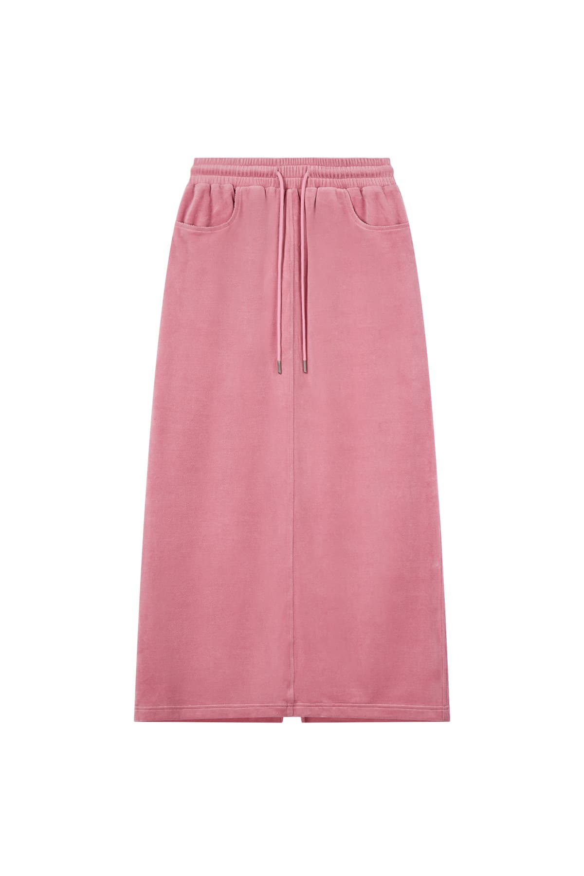 VELVET MAXI SKIRT - PINK