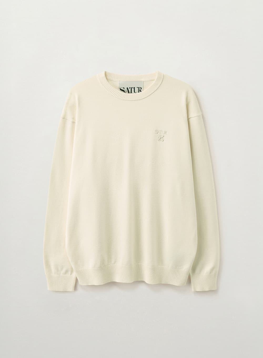 Loren Basic Crewneck Knit - Cream