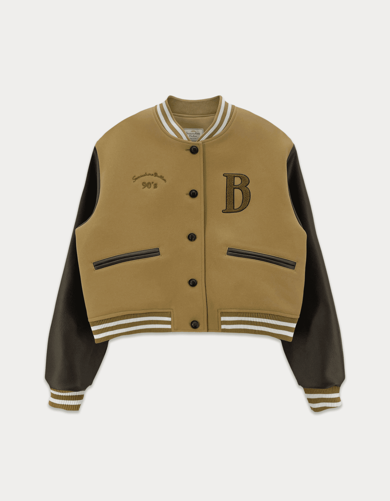 90s Vintage Varsity Jumper - Brown