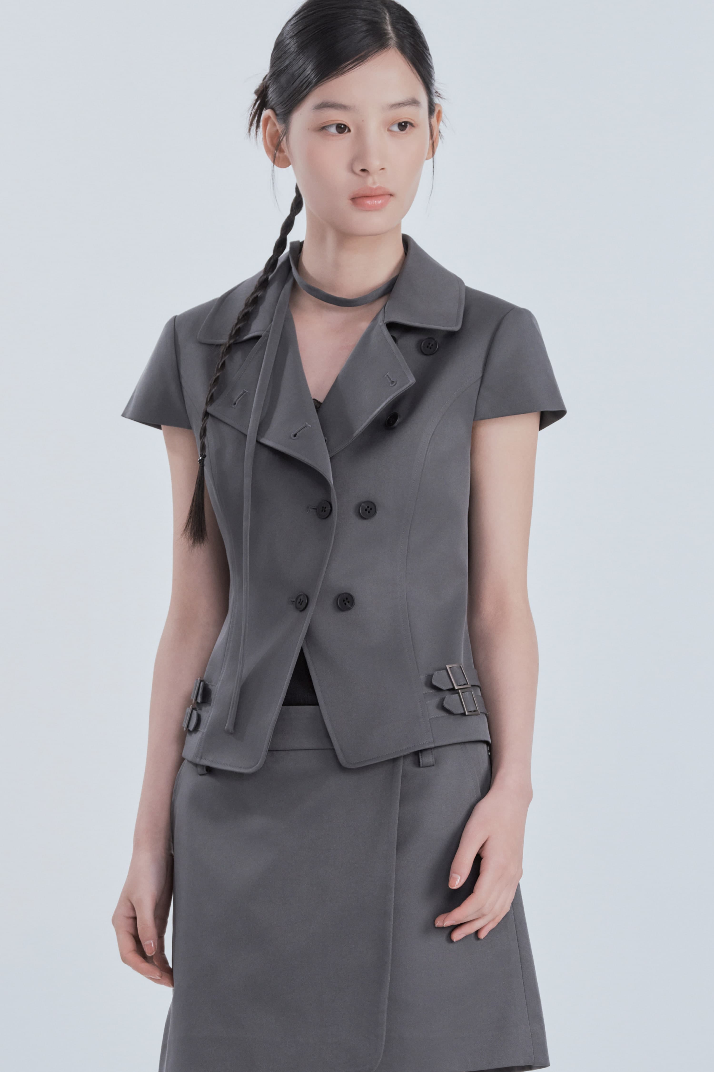 Bella Double Jacket - Grey