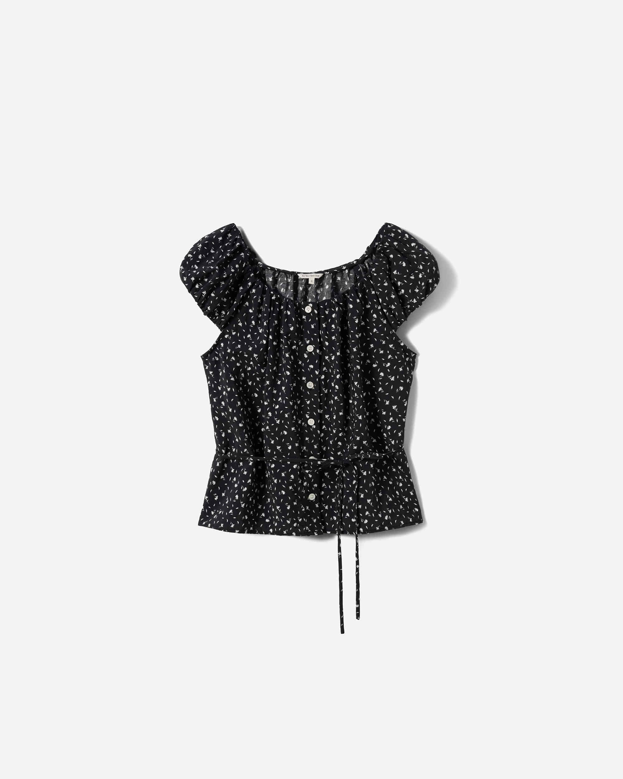Lia Floral Puff Blouse