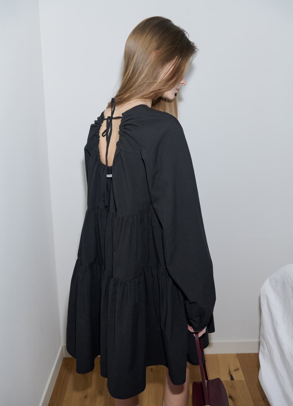 Tiered Volume Dress - Black