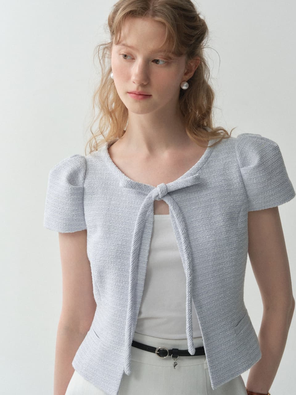 Mellow Ribbon Jacket-Half(3color)
