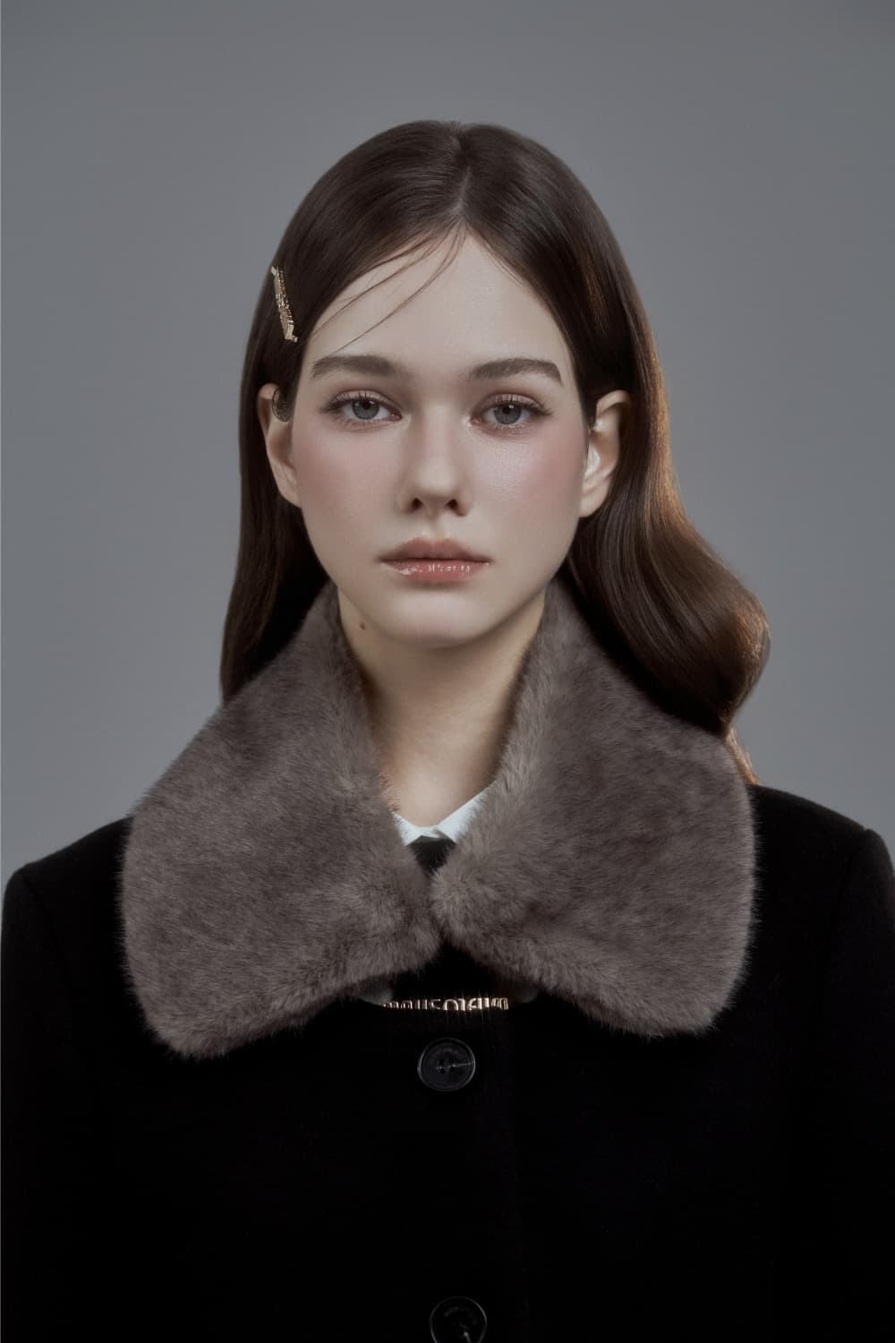 2-Way Fur Collar Muffler - Brown