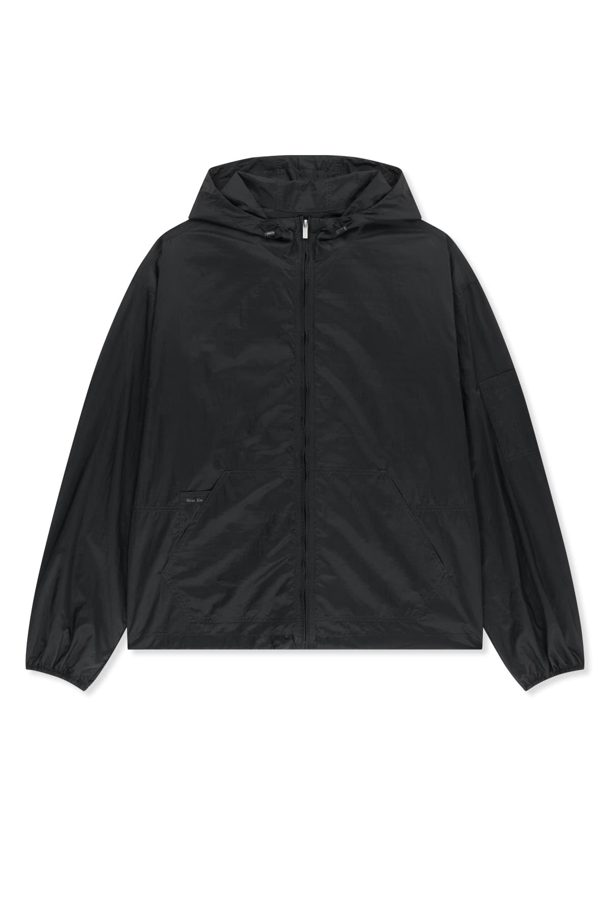 BACK LOGO HOODY WINDBREAKER FOR MEN IN CHARCOAL