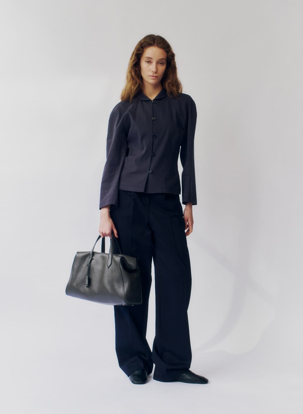 Highwaist Chino Pants Dark Navy