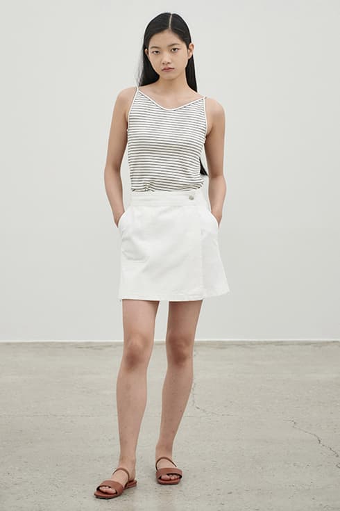 Summer denim wrap skirt [WH]
