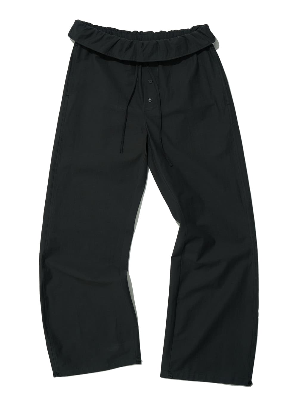 2WAY FRILL TURNOVER WAIST PANTS_BLACK