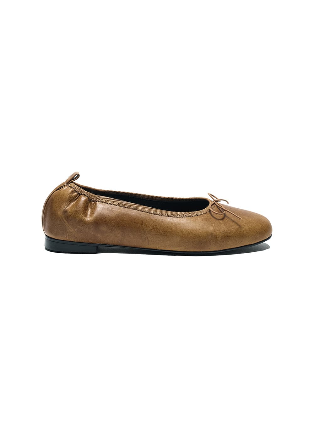 BOW TIE BALLERINA FLATS_TAN