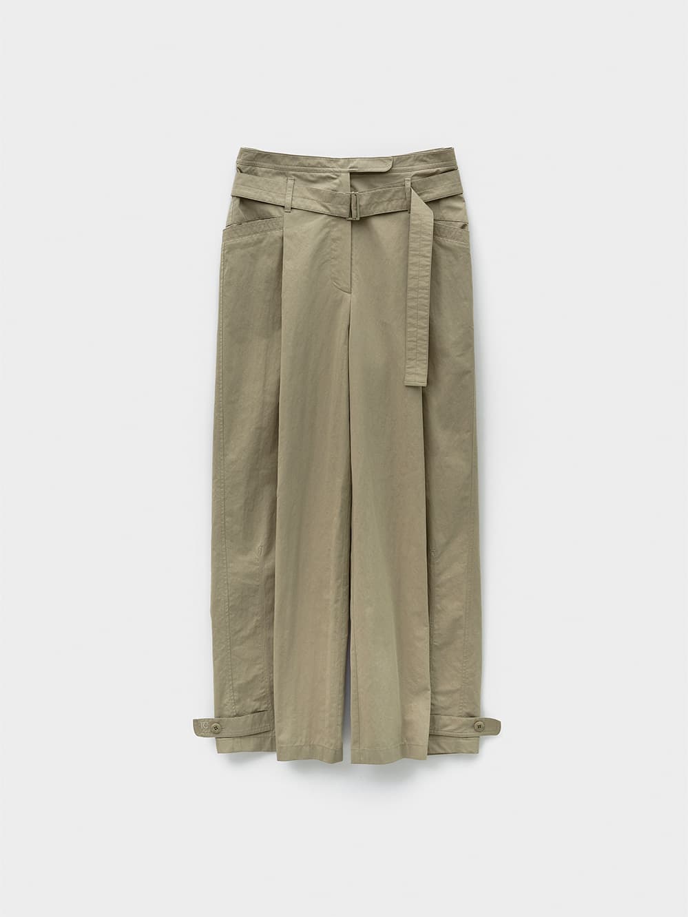 Double Belt Point Pants_Beige
