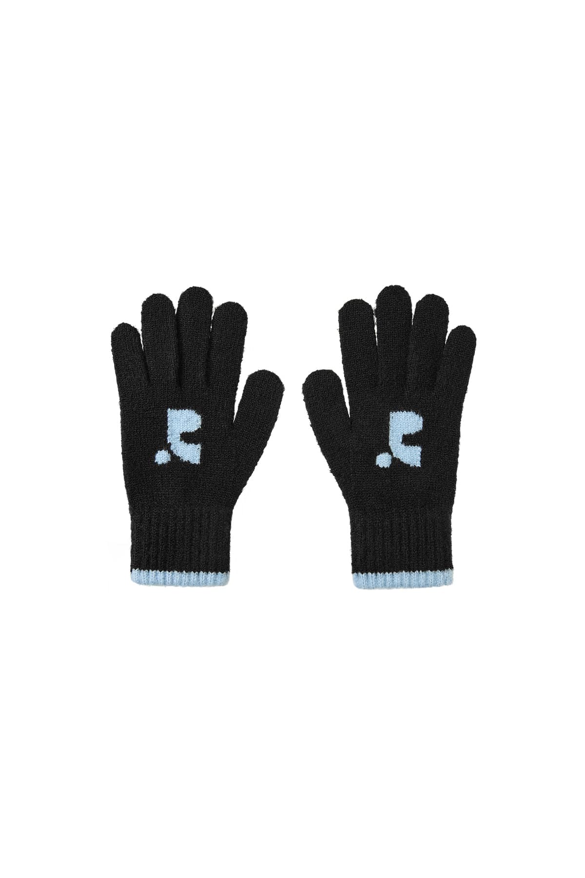 LOGO KNIT GLOVE - BLACK