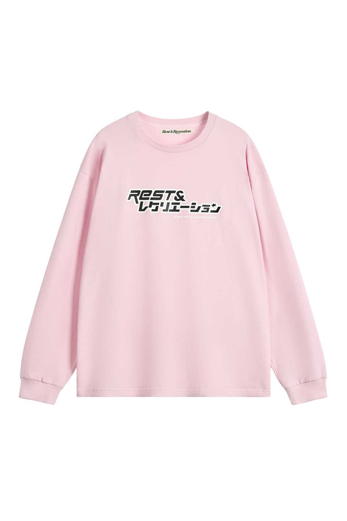 ANIME LOGO LONG SLEEVE TOP - PINK