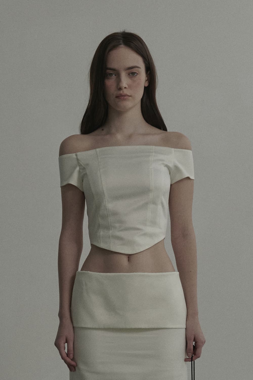 Satin Corset Top - Ivory