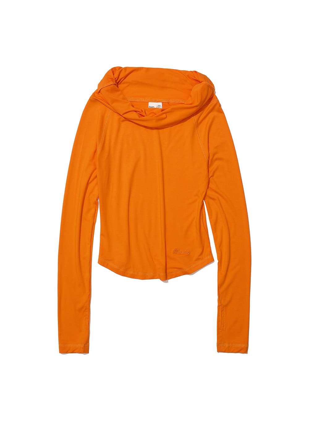 3WAY COWLNECK LONG SLEEVE TEE_ORANGE