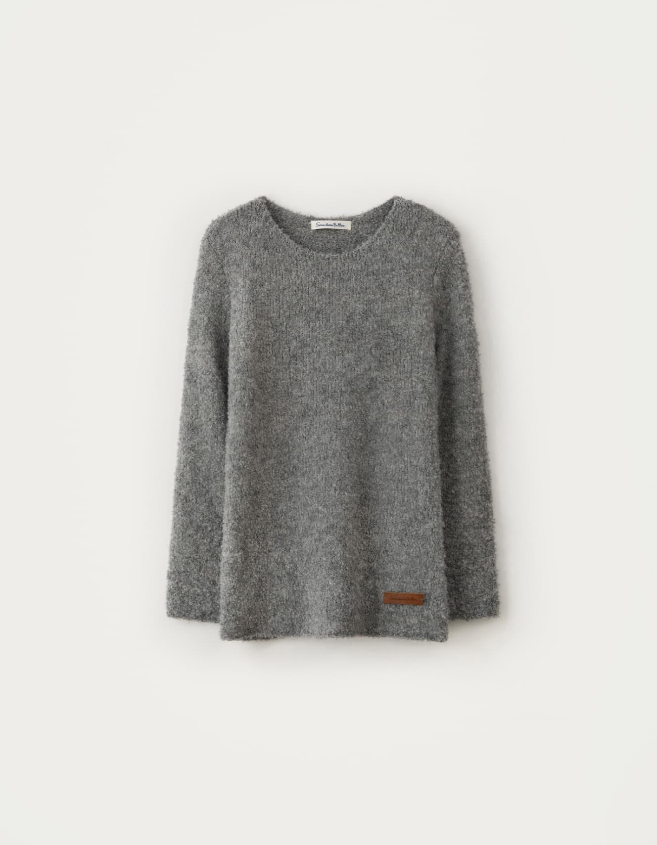 Boucle Long Sleeve Knit - Grey
