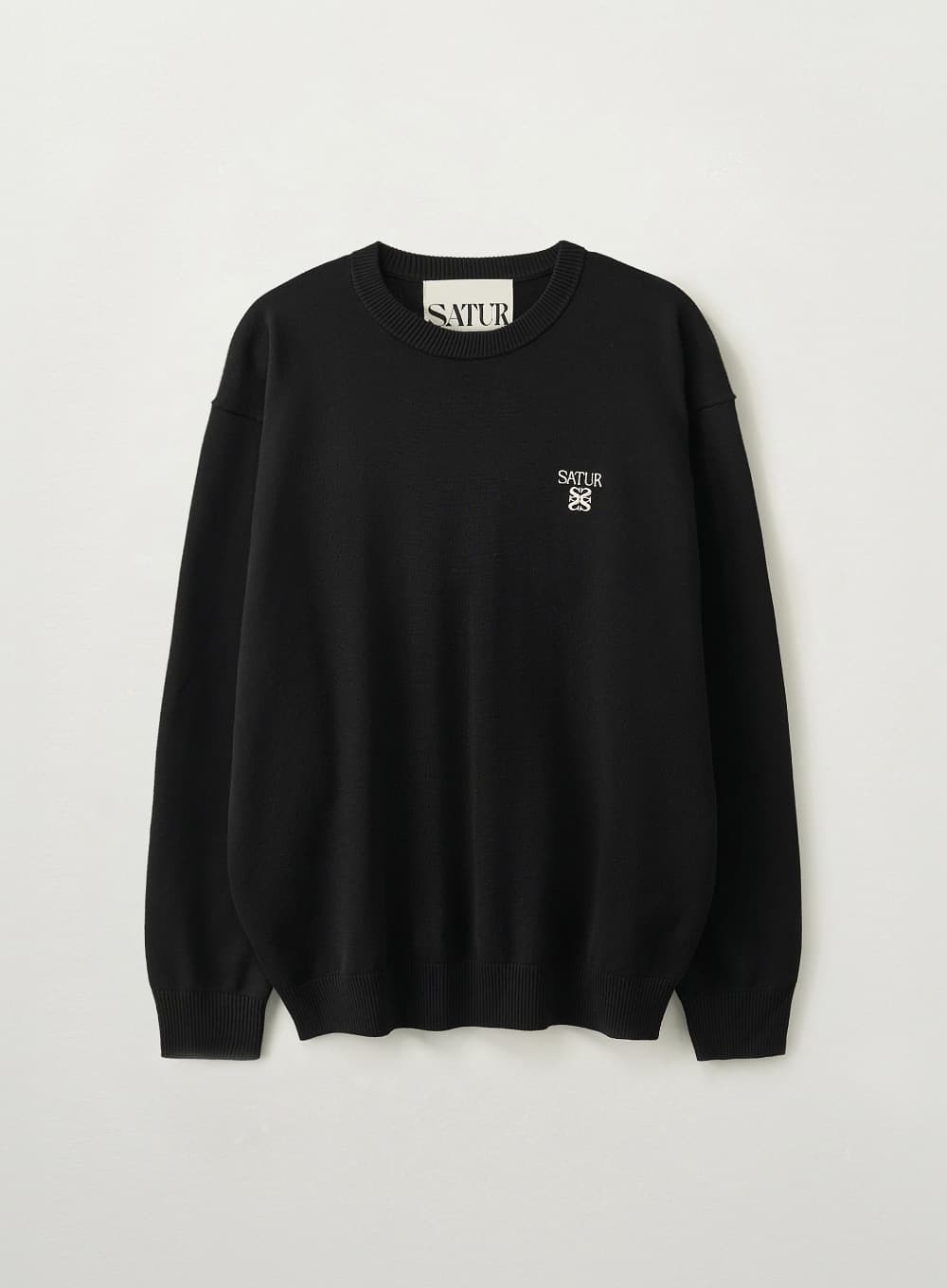 Loren Basic Crewneck Knit - Black