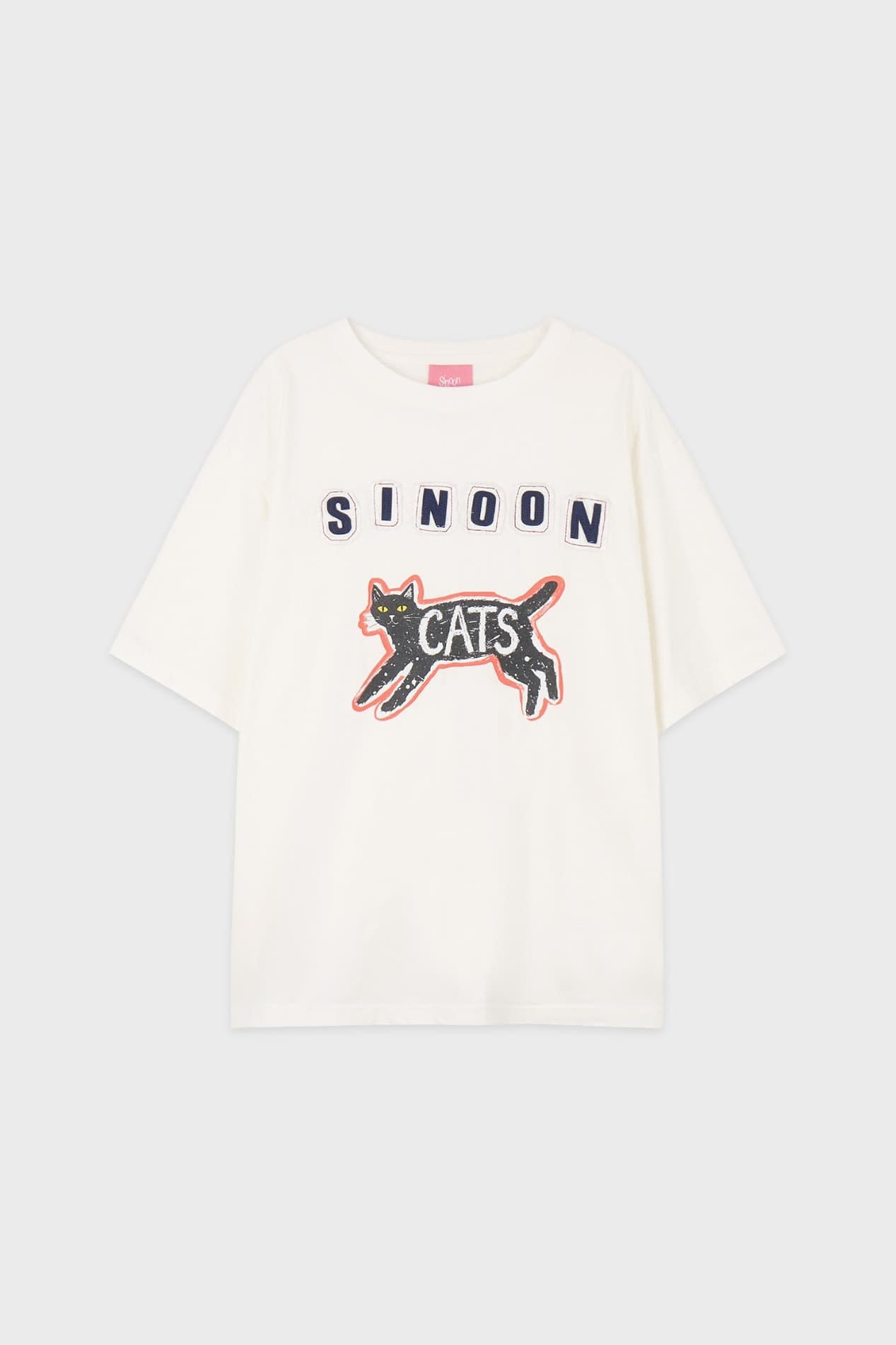 Cats Patch T-Shirt (Ivory)