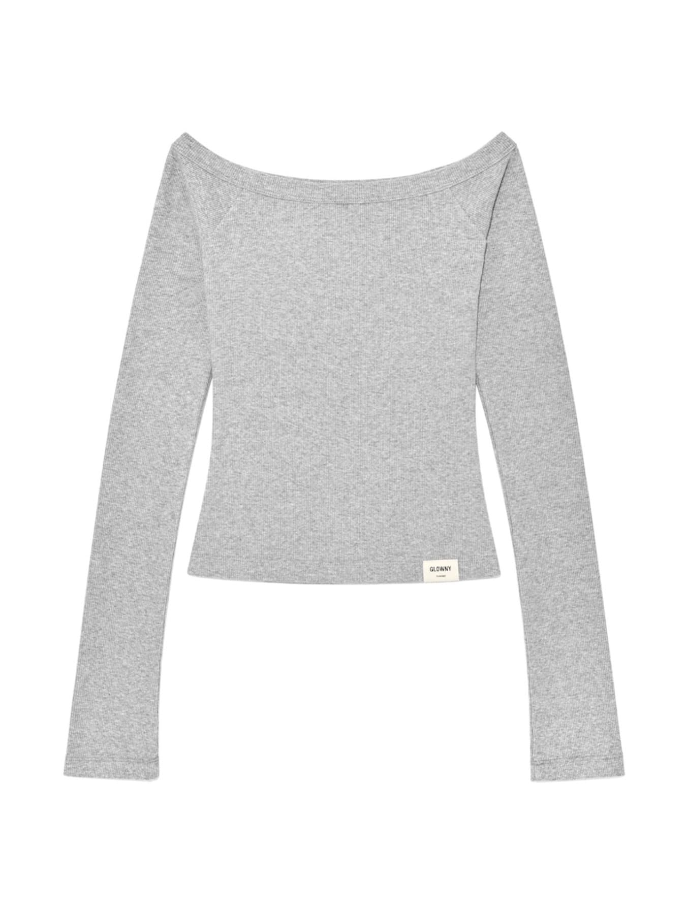 G OFF SHOULDER LONG SLEEVE (MELANGE GRAY)