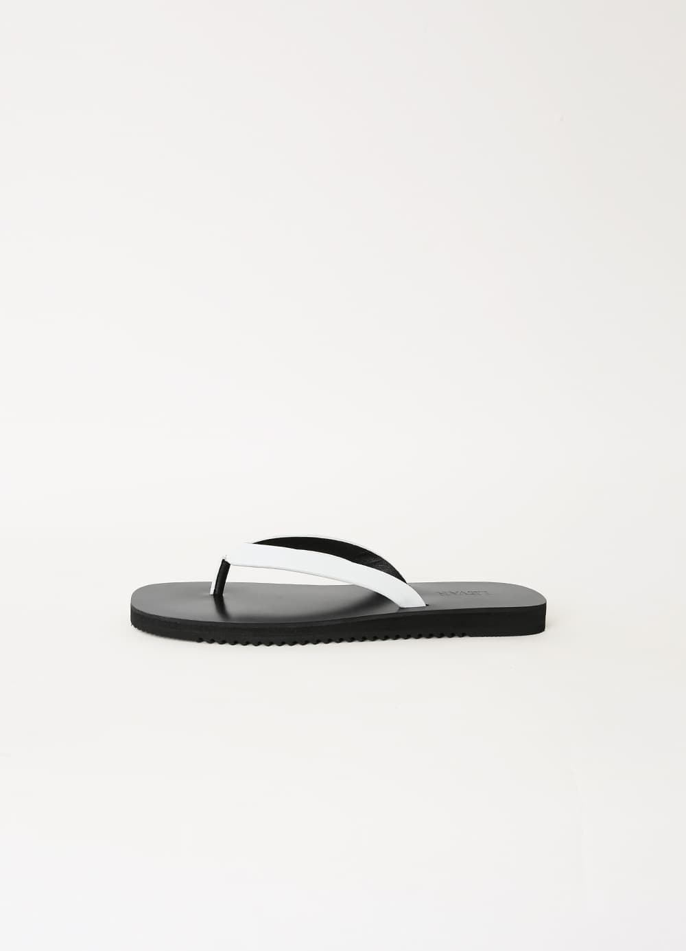 Classic Leather Flat Sandals - White