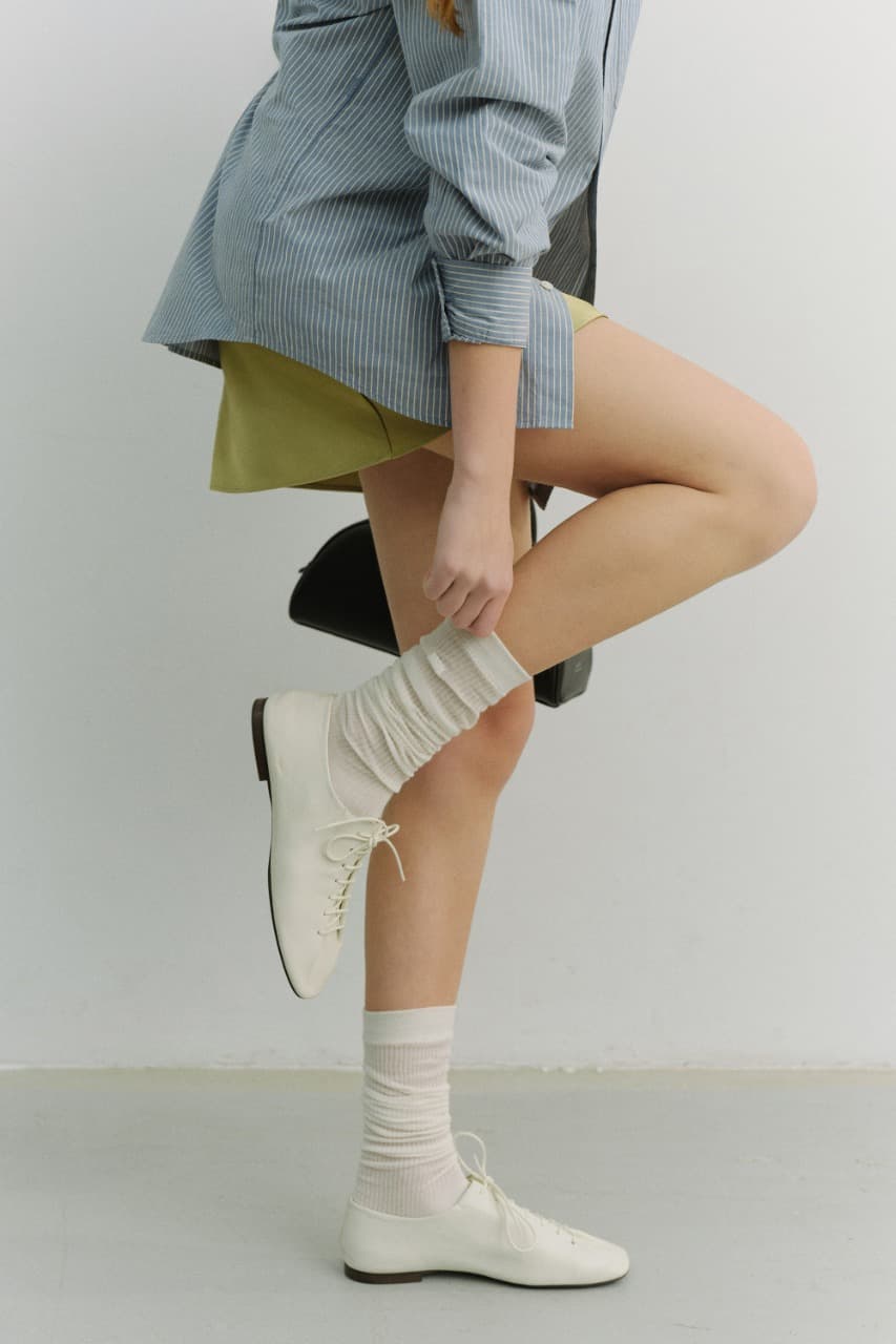 SHEER KNEE SOCKS IVORY_UDSS6E201IV