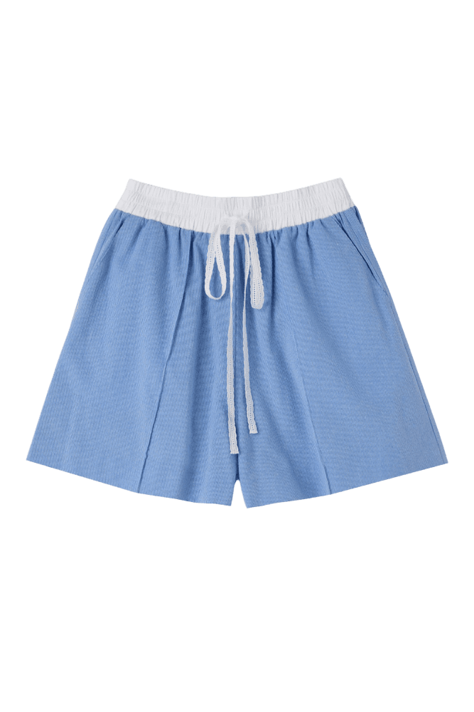 Striped banding shorts (Blue)