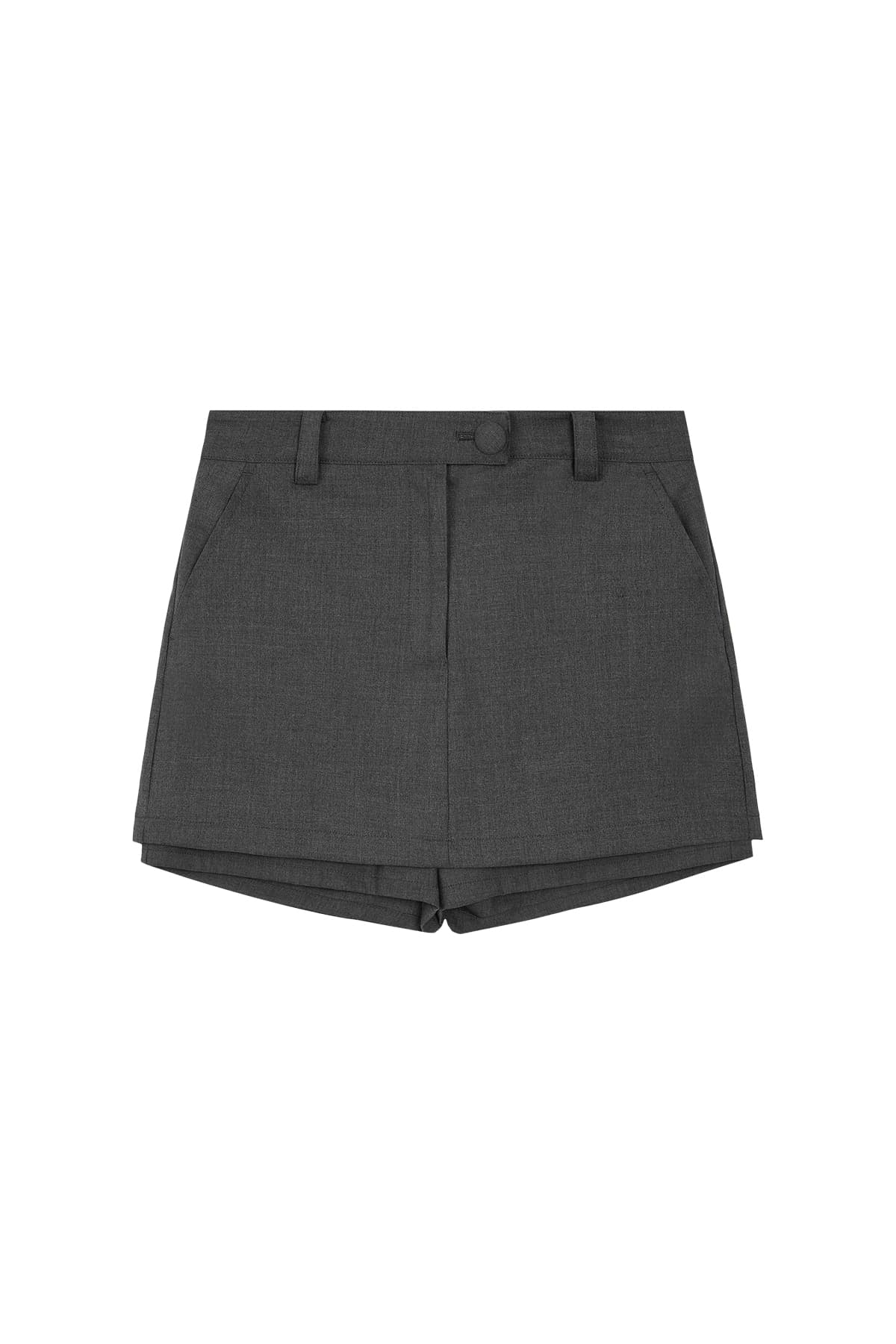 LOW RISE BUTTON SKORT - GREY