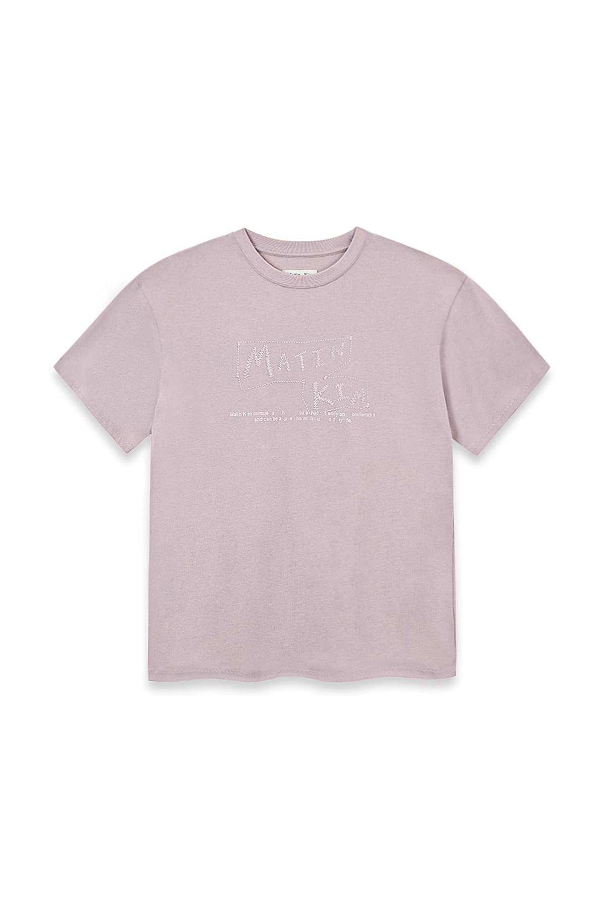 DOODLE LOGO GRAPHIC TOP IN LILAC