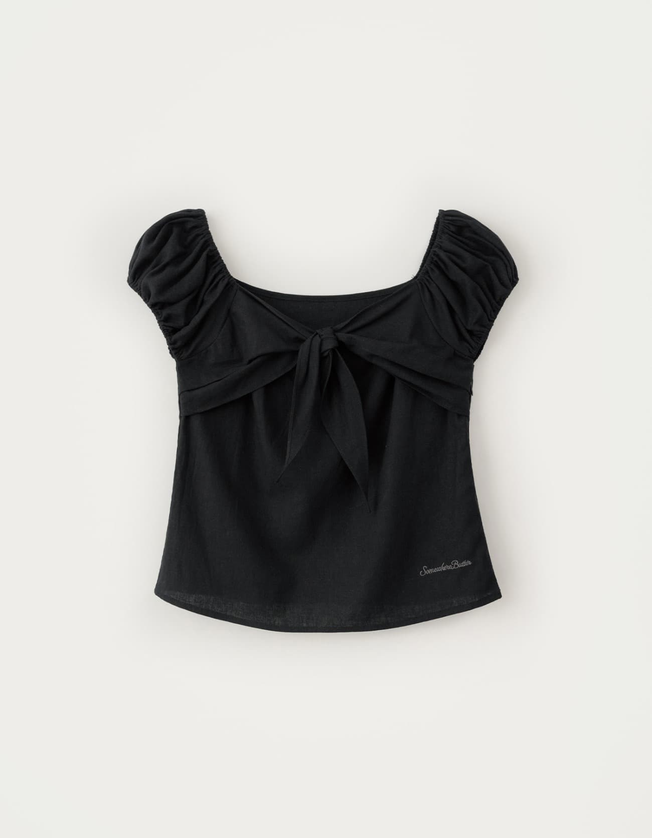 Muet Ribbon Blouse - Black