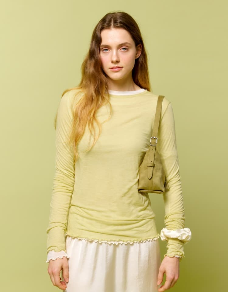 layered t-shirt - mustard