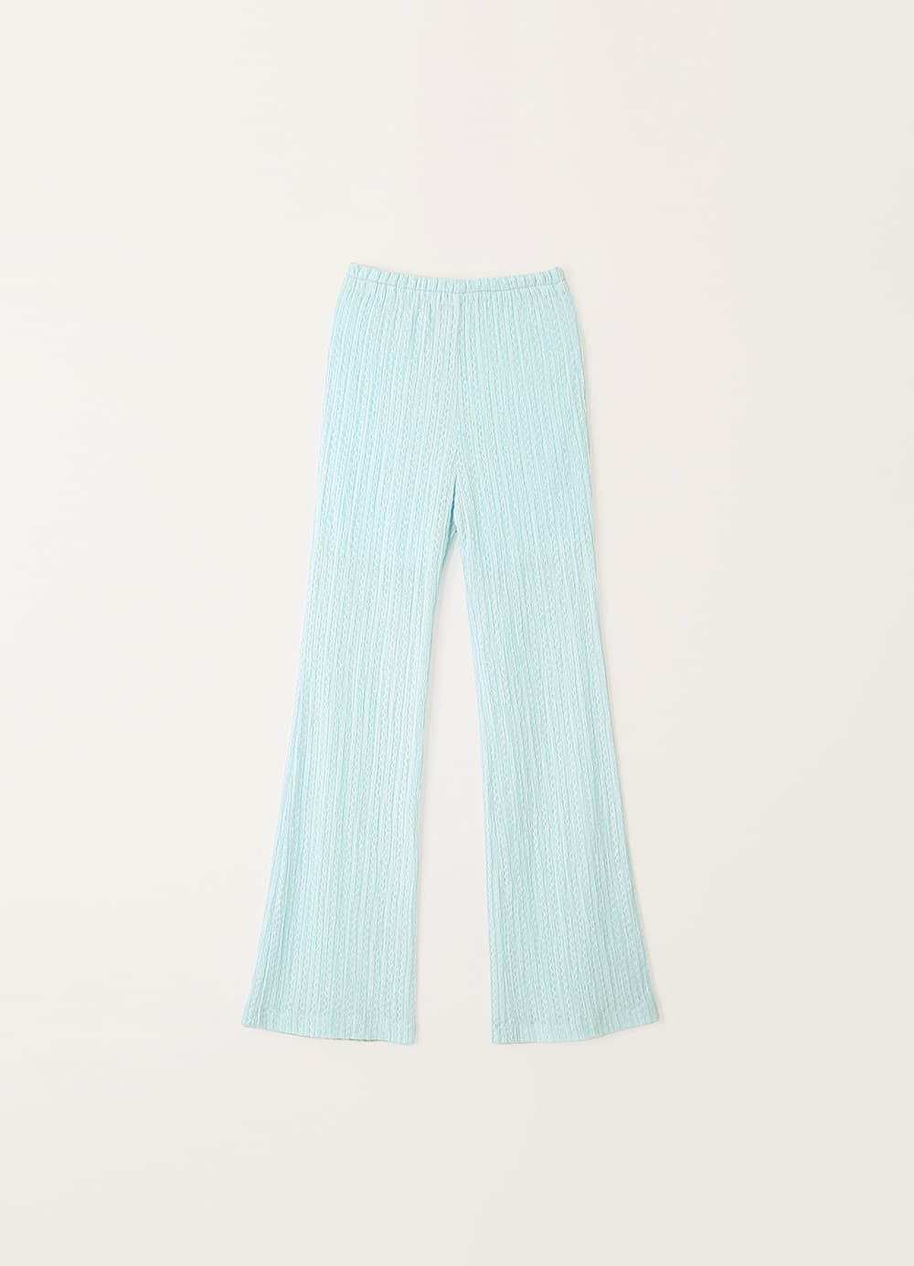 Eyelet Lace Layered Pants - Clear Sky-Blue