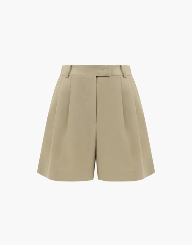 bermuda half pants - beige