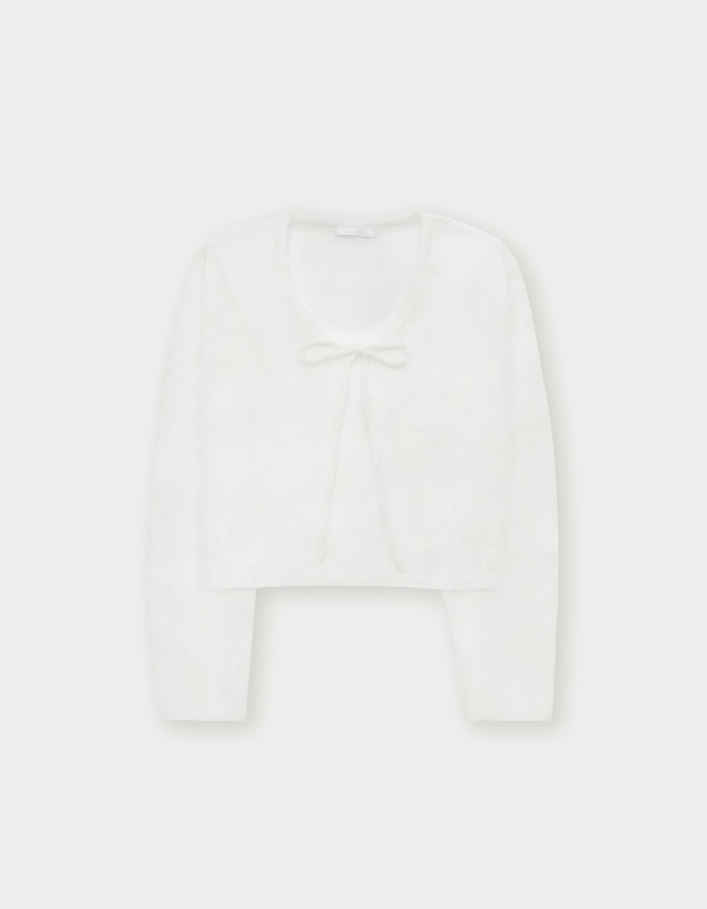 Punching See-Through Ribbon Knit - Ivory