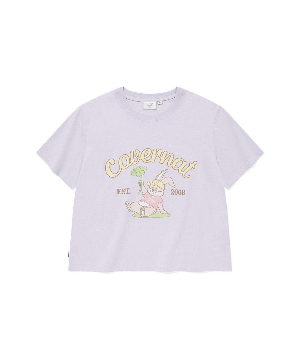 우먼 씨팅 클로버니 티셔츠 Light Purple