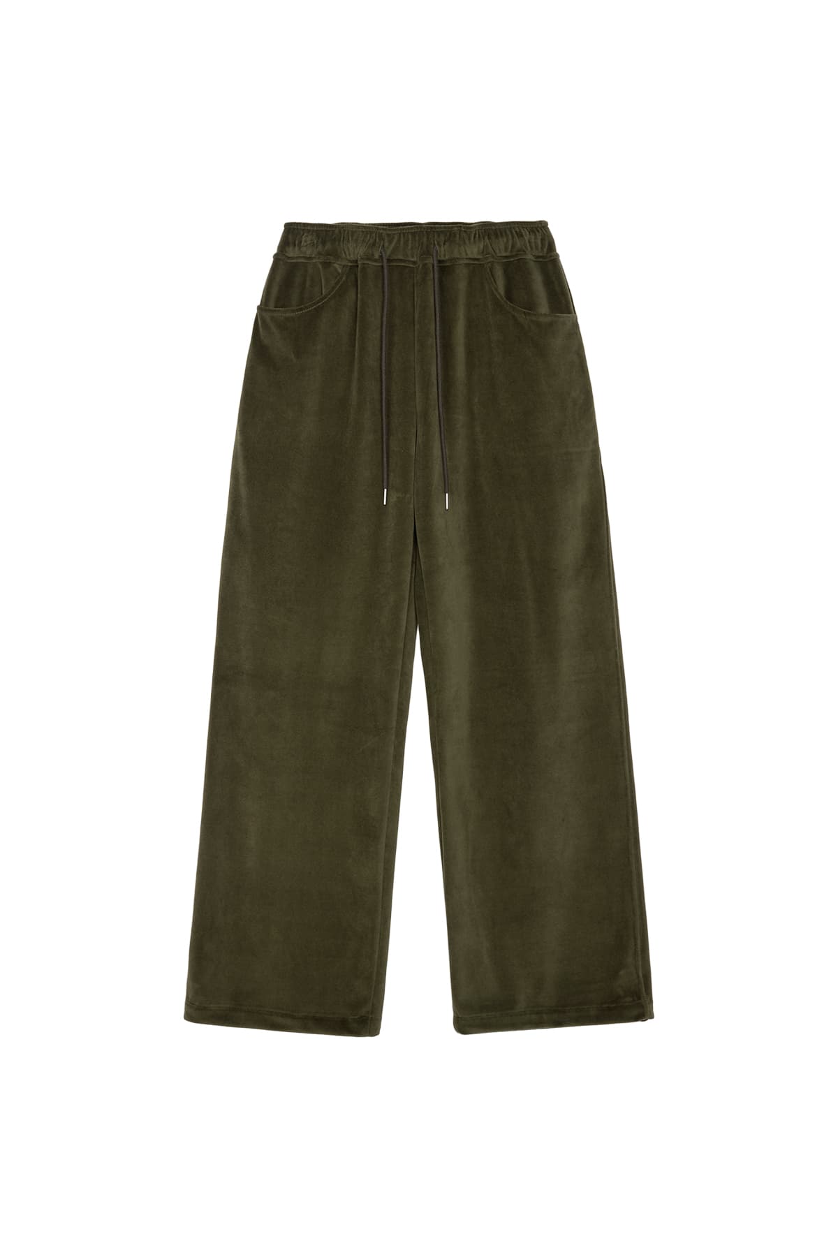 VELVET JOGGER PANTS - KHAKI