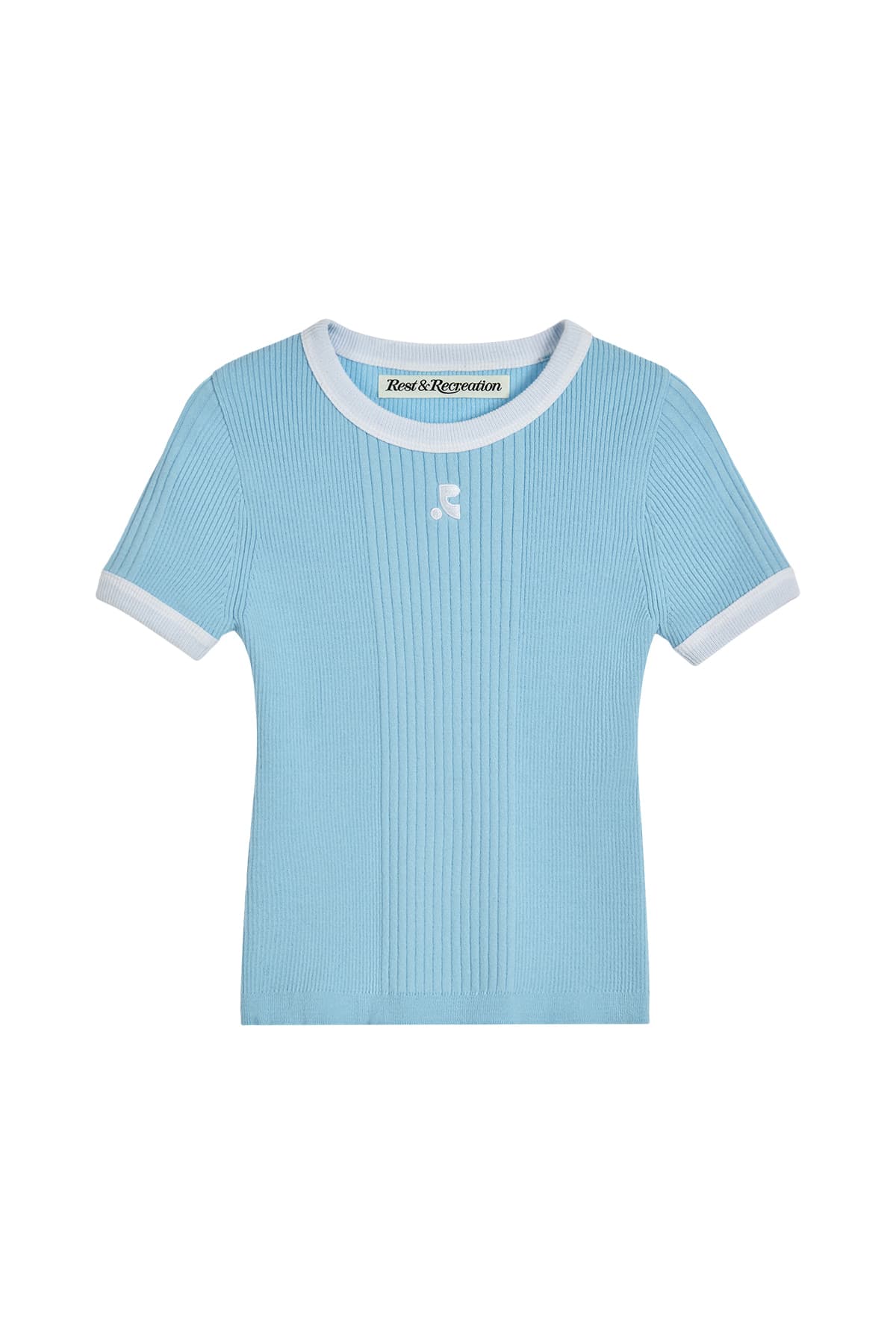 RIBBED COLORATION KNIT - SKY BLUE