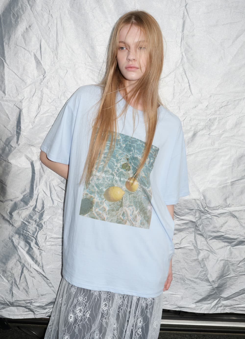 Moment Graphic T-shirt - Polar Sky-Blue