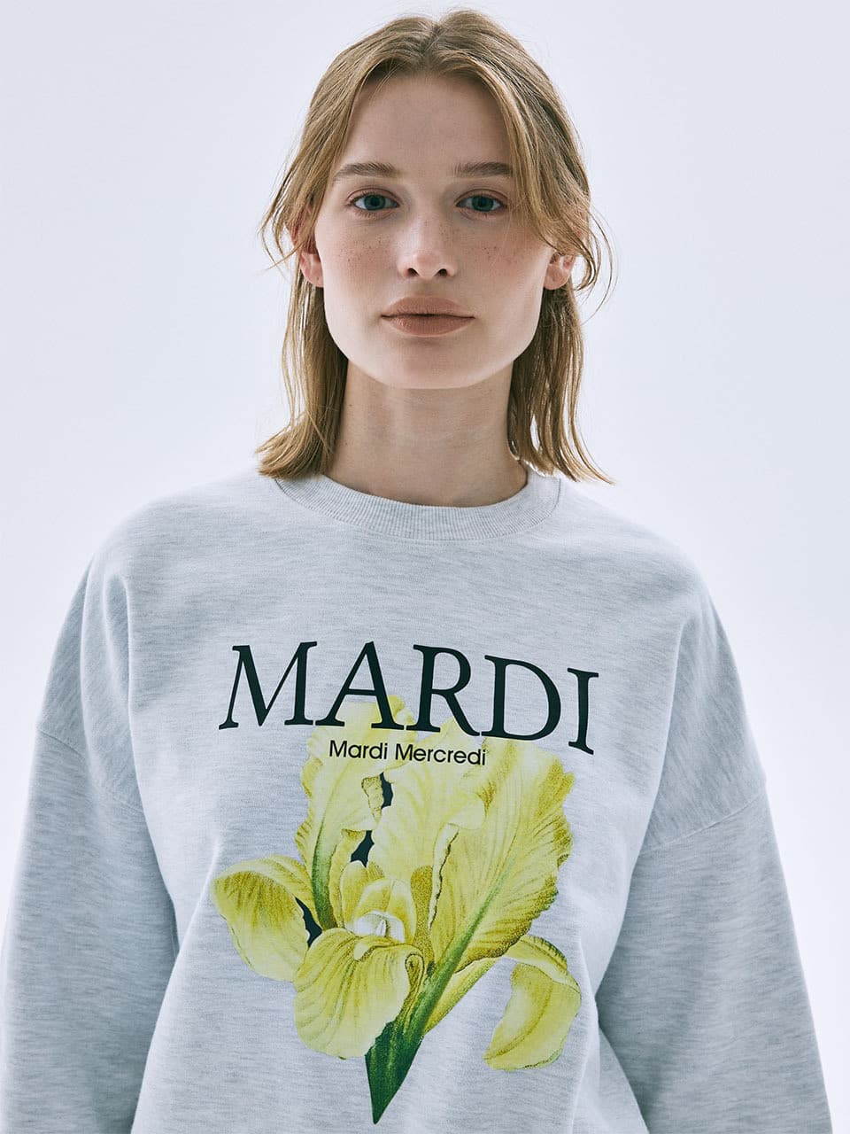 SWEATSHIRT LILIES 06_HEATHER