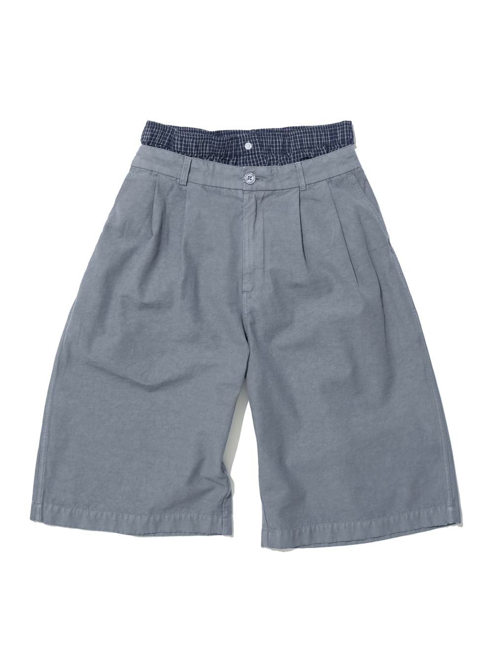 2 IN 1 DOUBLE LAYERED BERMUDA PANTS_DUSTY BLUE