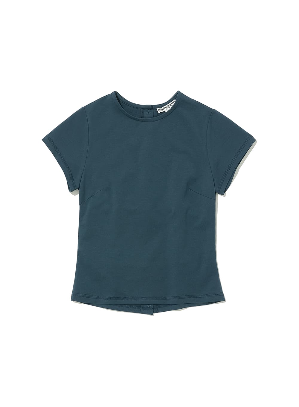 BACK BUTTON-UP SHORT SLEEVE TEE_NAVY