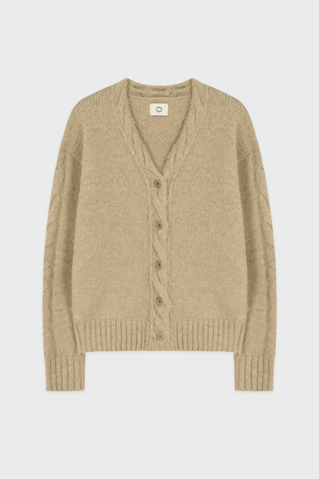 Hairy Fisher Cardigan (Light Khaki)