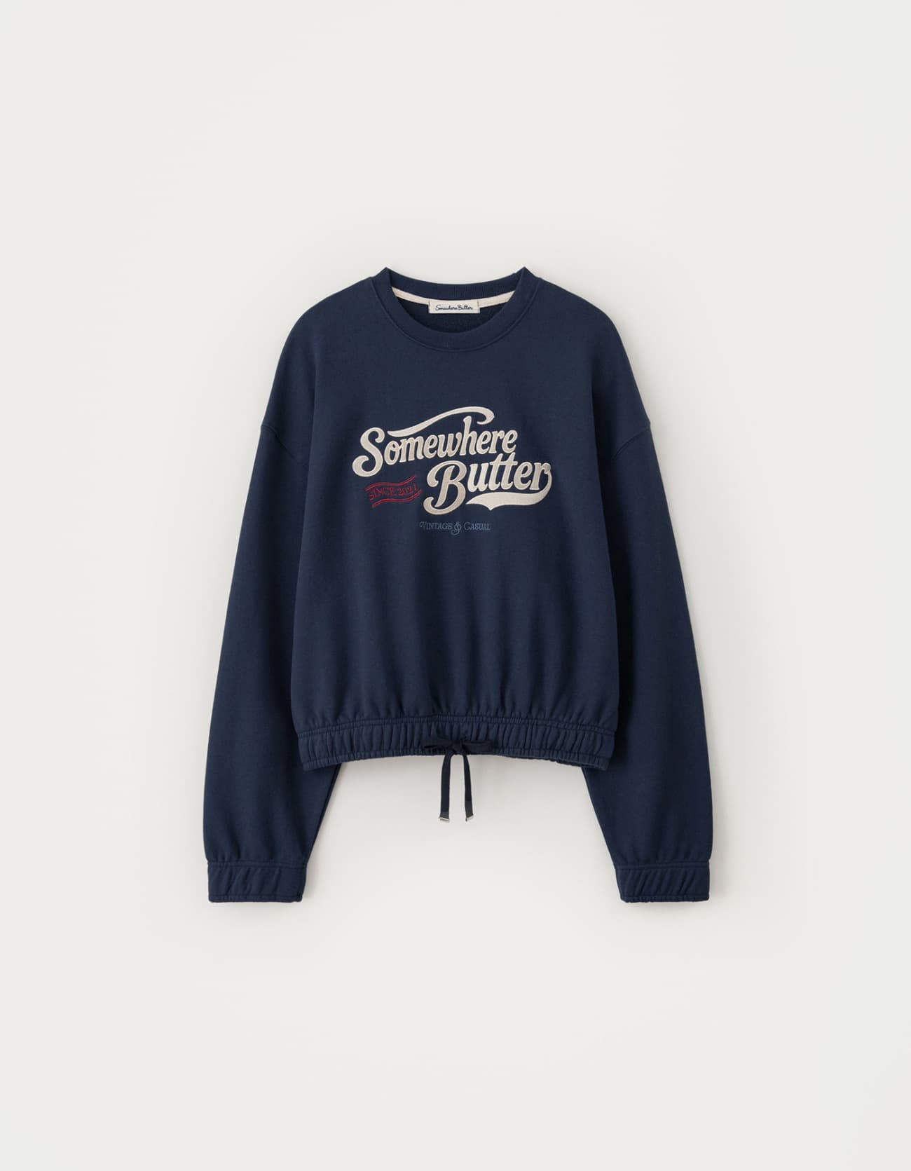 Banding Vintage Sweatshirt - Navy
