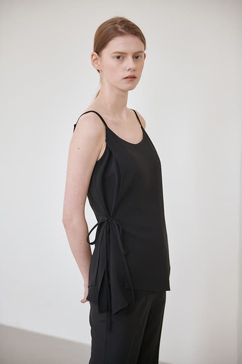 25SN sleeveless layered blouse [BK]