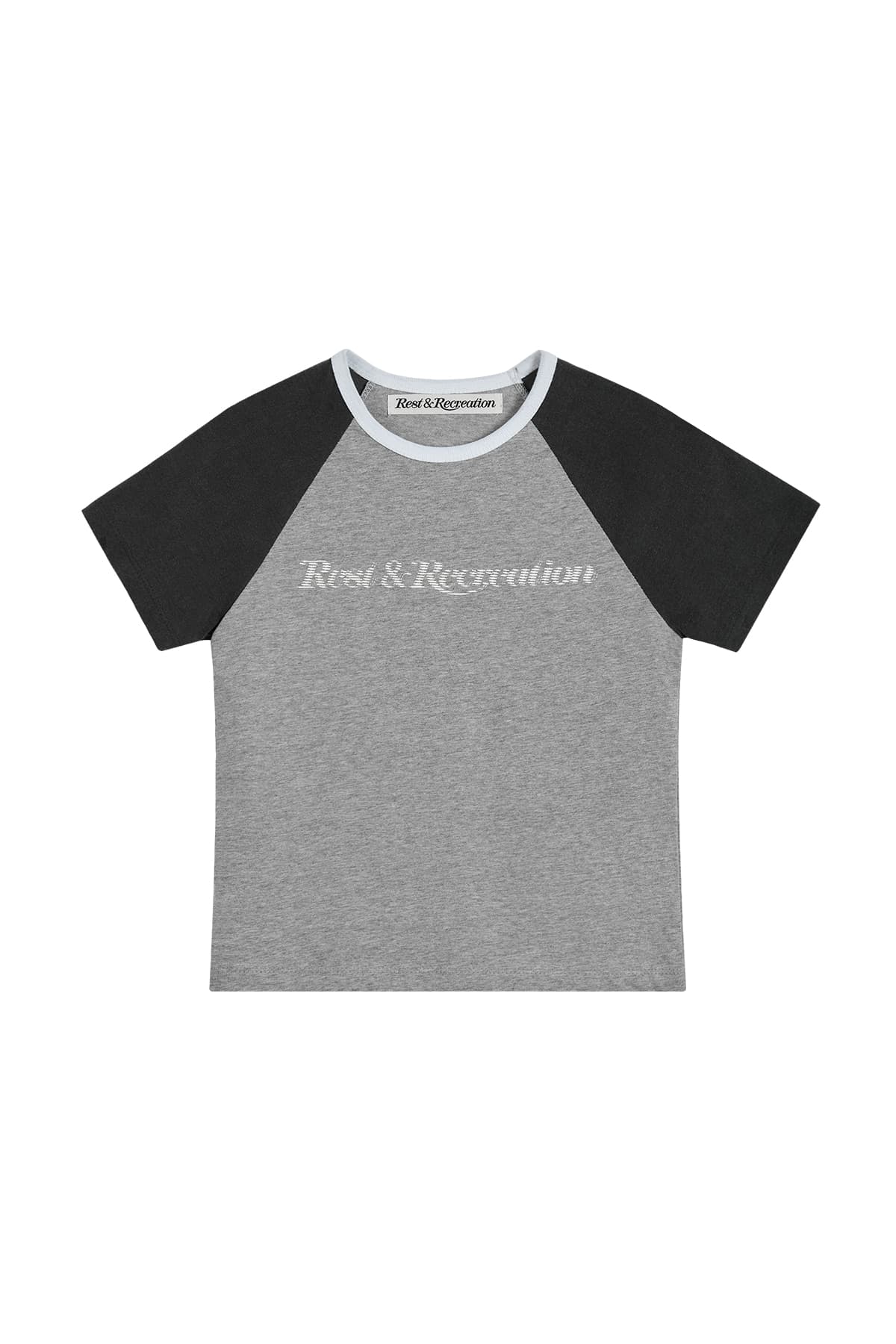 RAGLAN HALF SLEEVE TOP - GREY