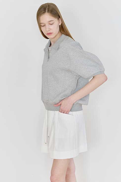Summer volume pique t-shirts [M/GY]