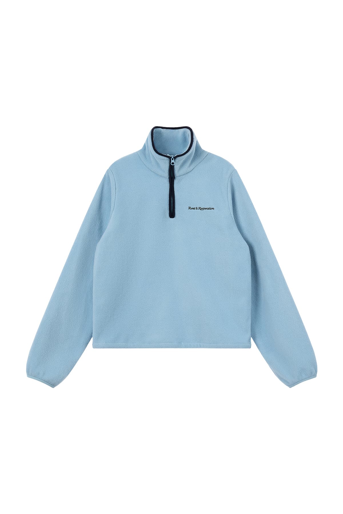 FLEECE HALF ZIP-UP - SKY BLUE