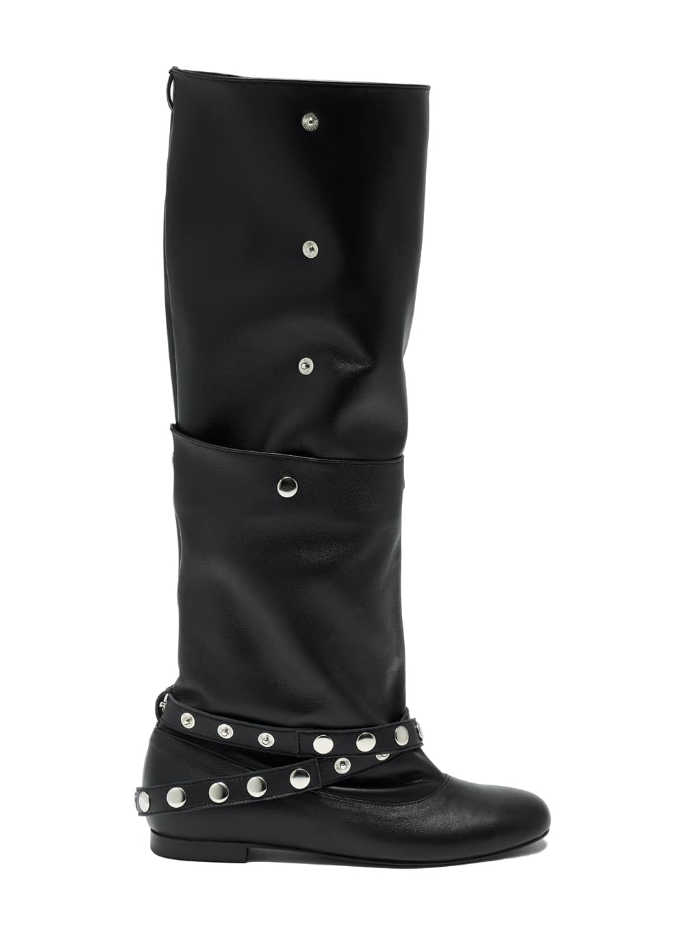 MULTIWAY SLOUCHY FLAT TALL BOOTS_BLACK