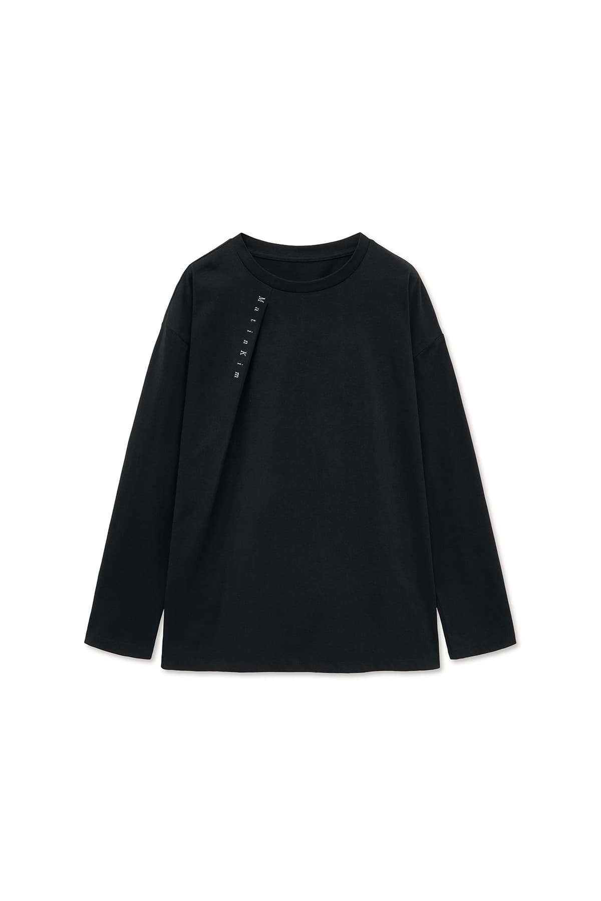 TUCK POINT LONG SLEEVE TOP FOR MEN IN BLACK