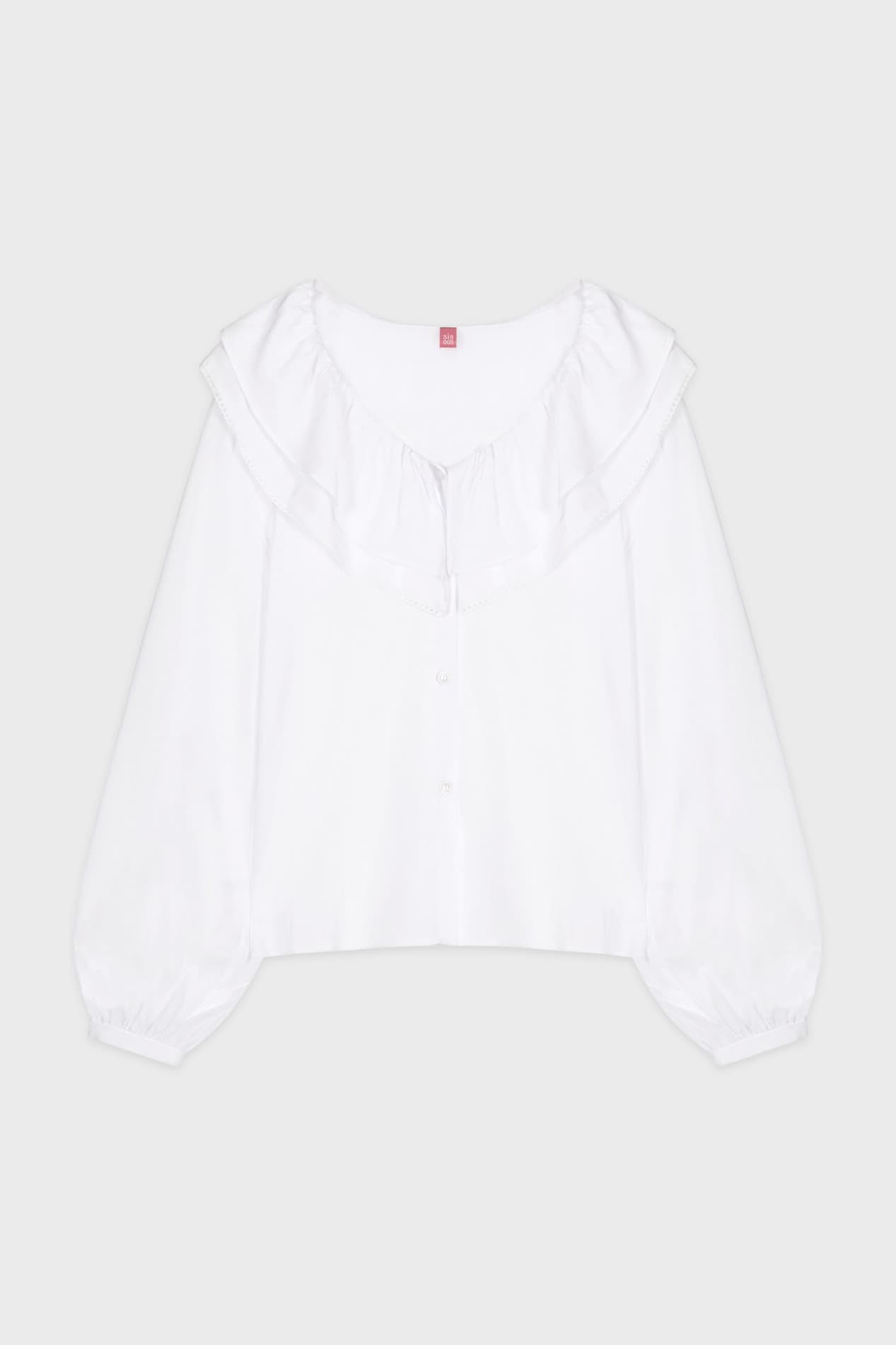 Double Collar Blouse (White)
