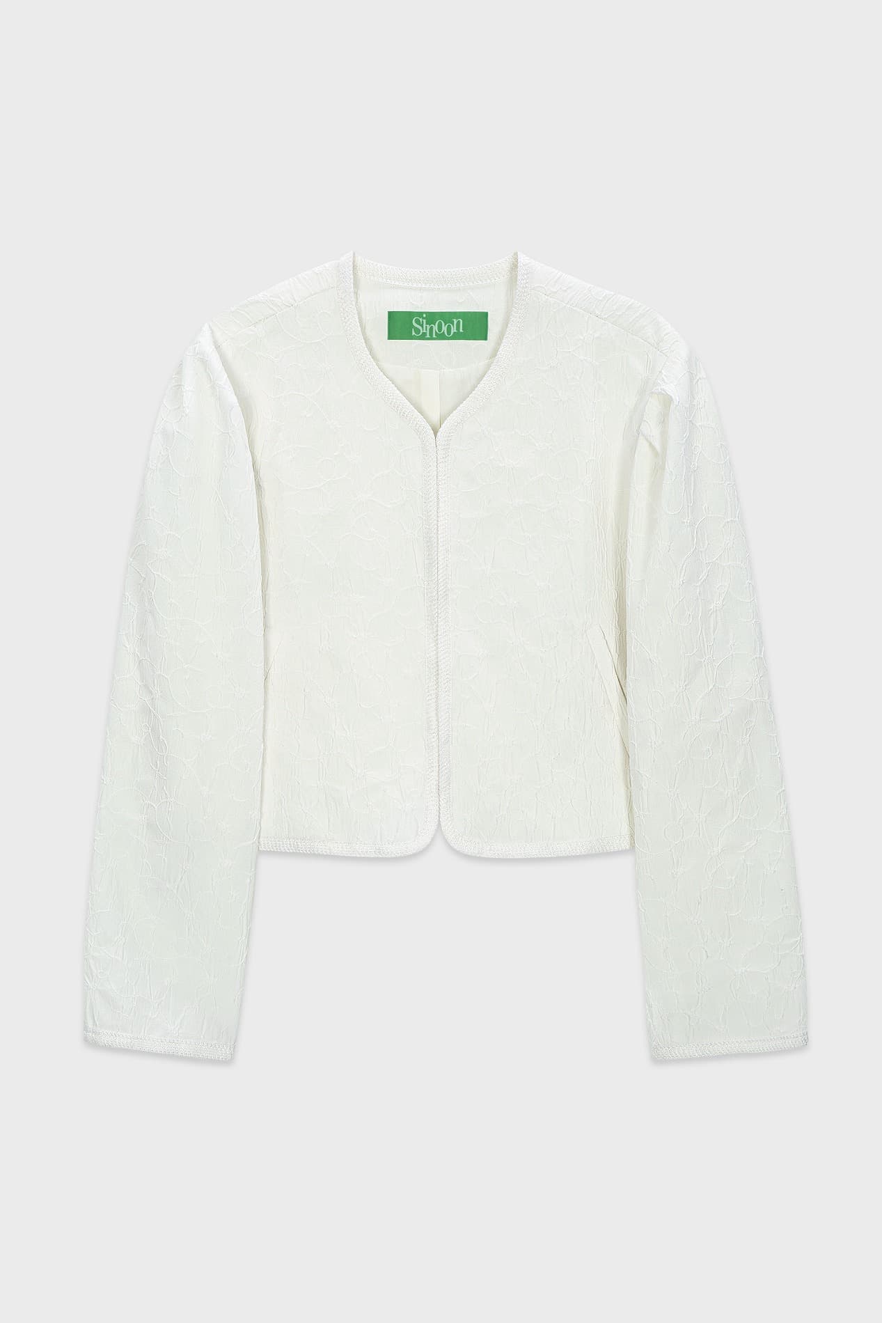 Round Bomber Jacket (White)
